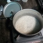 流しそうめんの間に甘酒も作りました